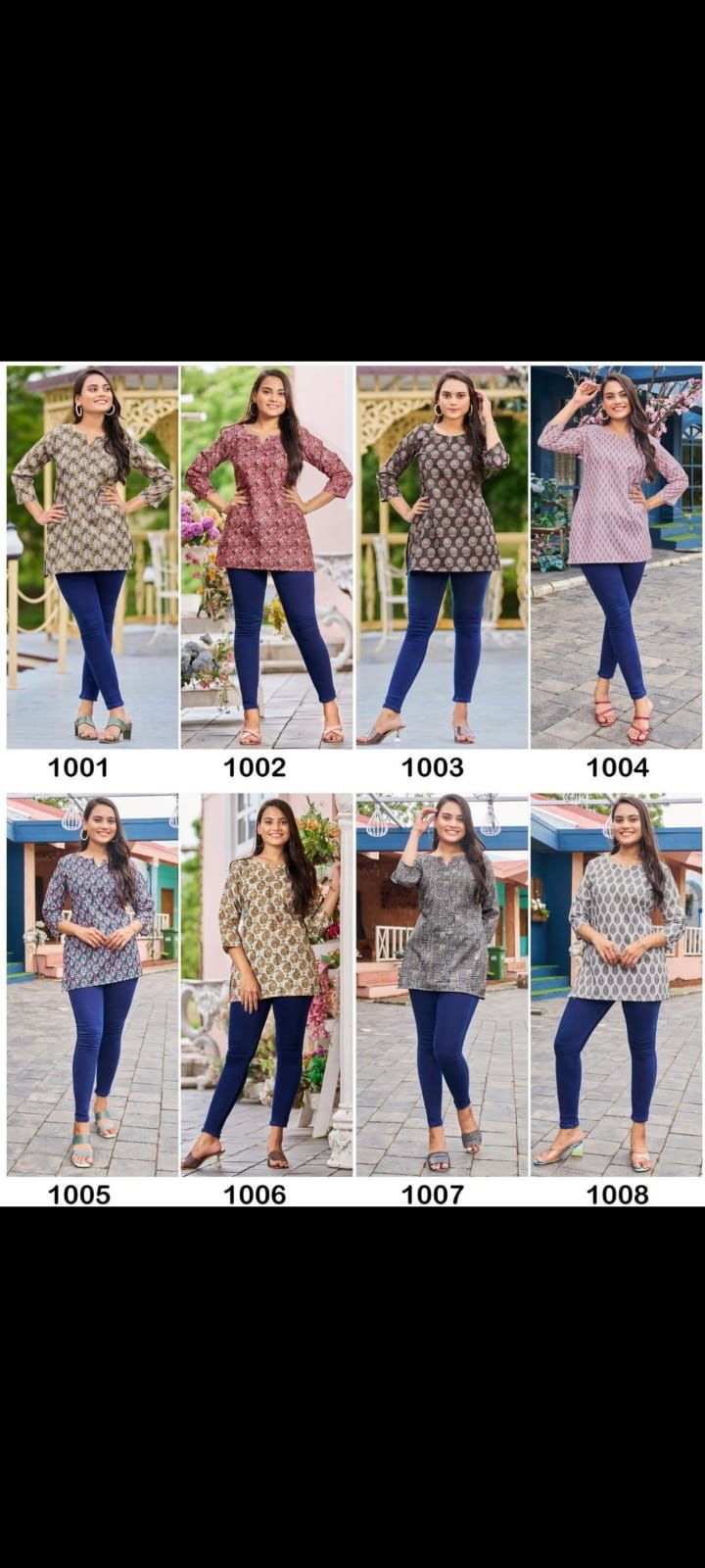 Blush Cotton Printed Regular And Officewear Tops Catalogue